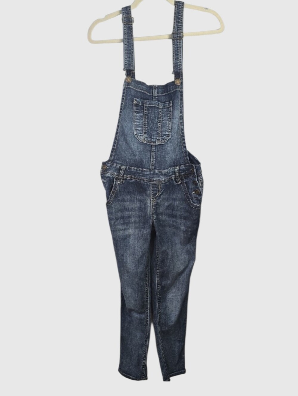 Wallflower Jeans Women's Size Medium Junior Sizing Blue Overalls Fun To‎ Wear